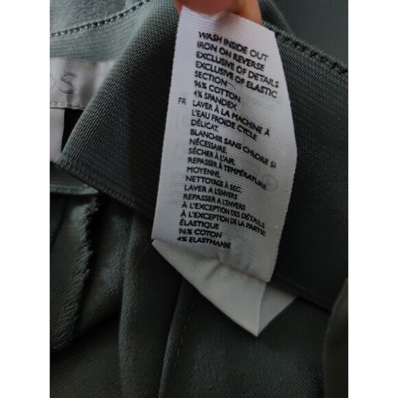 COS Green Pull On Ankle Cropped Riding Pants Leggings Stretchy Size 2 - Picture 10 of 10